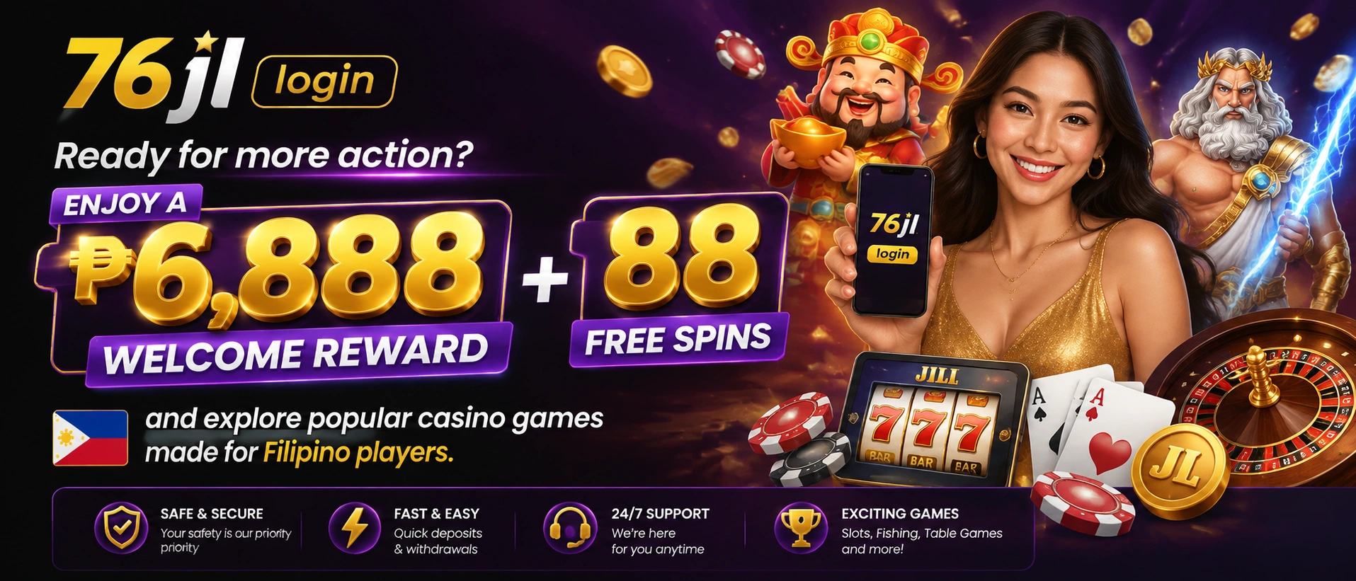 76JL live casino showcase
