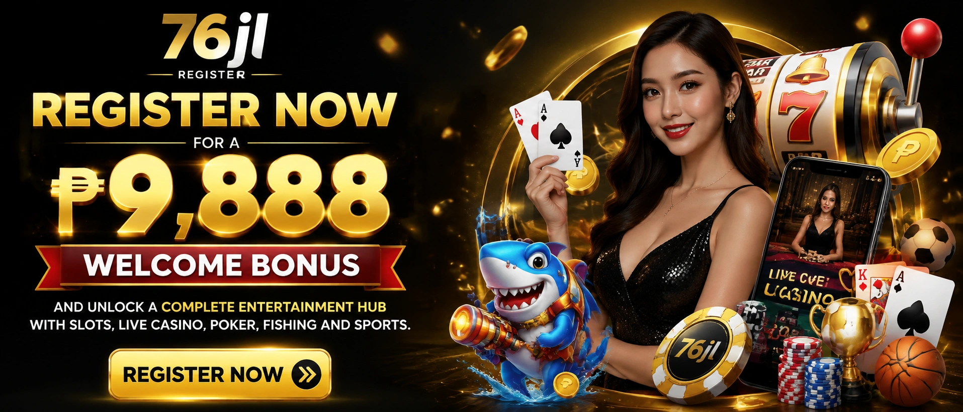 76JL Philippines online casino hero visual