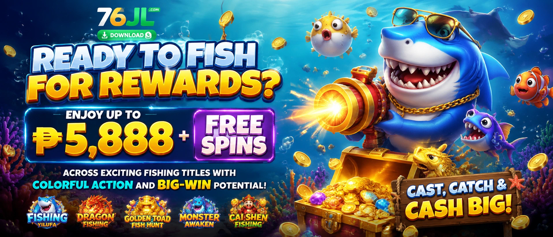 76JL fishing game showcase image